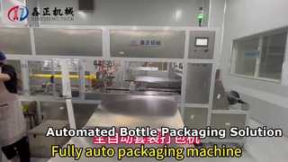 Automated Square Bottle Infeed Packaging Line
