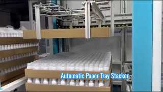Automatic Paper Tray Stacker for High Speed Bottle Packing