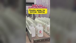 เครื่องบรรจุอัตโนมัติเต็มรูปแบบพร้อมการป้อนขวดแบบสองช่อง